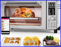 Air Fryer Toaster Smart Oven, 2-In-1 Countertop Convection, 1800 W, 21-Qt Capacity