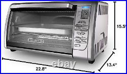 BLACK+DECKER 02648008504 Countertop Convection Toaster Oven, Silver, CTO6335S