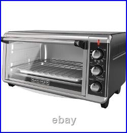BLACK+DECKER 8 Slice ExtraWide Stainless Steel Countertop Toaster Oven TO3250XSB