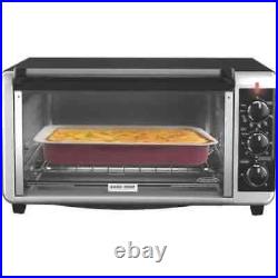 BLACK+DECKER 8 Slice Extra-Wide Stainless Steel Countertop Toaster Oven