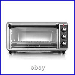 BLACK+DECKER 8 Slice Extra-Wide Stainless Steel Countertop Toaster Oven