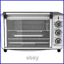 BLACK+DECKER TO3000G-T 6-Slice Convection Countertop Toaster Oven Silver