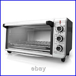 BLACK+DECKER TO3240XSBD 8-Slice Extra Wide Convection Countertop Toaster Oven, &
