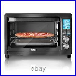 Bialetti 35047 Large 6 Slice 1800 Watt Countertop Convection Toaster Oven, Black