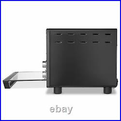 Bialetti 35047 Large 6 Slice 1800 Watt Countertop Convection Toaster Oven, Black
