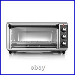Black 8 Slice Extra-Wide Stainless Steel Convection Countertop Toaster Oven 2022