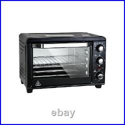 Black Deluxe Toaster Oven Bake Broil Countertop Oven Combo with Free Gift