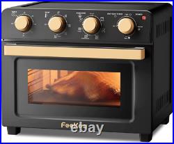 Black & Gold 4-Slice Countertop Convection Oven 1700W Air Fryer Toaster 21 QT