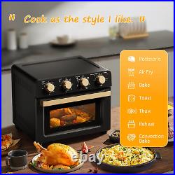 Black & Gold 4-Slice Countertop Convection Oven 1700W Air Fryer Toaster 21 QT