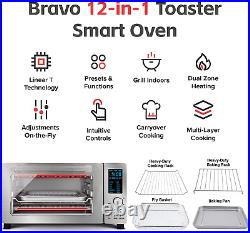 Bravo 12-In-1 Digital Toaster Oven, Countertop Convection Oven & Air Fryer Combo