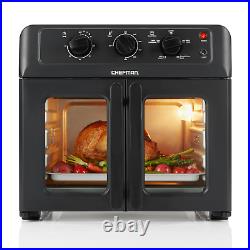 Chefman French Door Air Fryer + Oven, Black Stainless Steel- 25L Countertop Oven