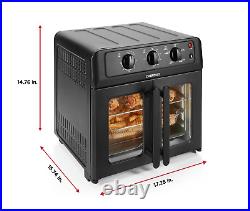 Chefman French Door Air Fryer + Oven, Black Stainless Steel- 25L Countertop Oven