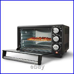 Convection 4-Slice Toaster Oven 5 Cooking Functions Countertop Oven Matte Black