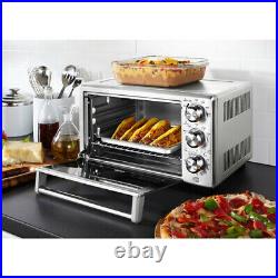Convection Toaster Oven Countertop Stainless Steel 3 Shelf Large 12 Pizza Cook