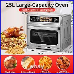 Countertop Air Fryer Toaster Oven 25L Convection with LCD Display Touch Screen US
