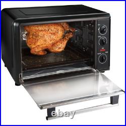 Countertop Oven With Convection Kitchen Revolving Rotisserie, Color Black