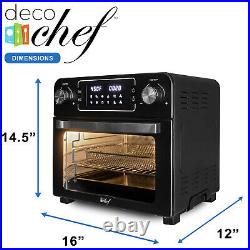 Deco Chef 24QT Stainless Steel Countertop Air Fryer Oven, Black
