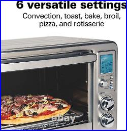 Digital Display Countertop Convection Toaster Oven Large Air Fryer Rotisserie