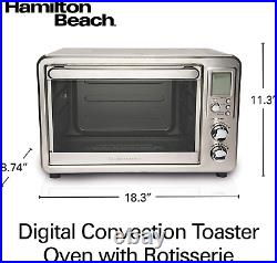 Digital Display Countertop Convection Toaster Oven Large Air Fryer Rotisserie