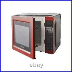 Digital Small Kitchen Countertop Microwave Oven 0.7 Cu. Ft 700W Mini Black Red