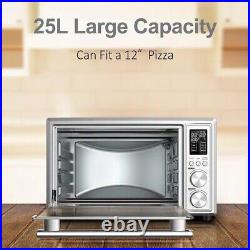 Digital Toaster Oven with Air Fry 26 Qt. 1800-Watt Stainless Steel 6-Slice Cap