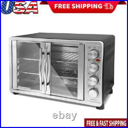 Double Door Oven with Convection Rotisserie Air Fryer Toaster Home Kitchen Compact