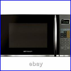 EMERSON Black Microwave with Grill Grilling Oven LED Digital Kitchen Holiday 1100W