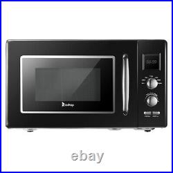Eletric 23L/0.9cuft Microwave Oven Countertop Tray Display 360° Rotating Black