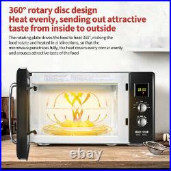 Eletric 23L/0.9cuft Microwave Oven Countertop Tray Display 360° Rotating Black