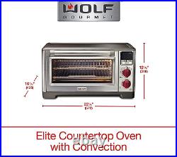 Elite Digital Countertop Convection Toaster Oven with Temperature Probe, Stainle