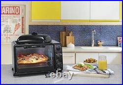 Elite Gourmet ERO-2008SZ Countertop XL Toaster Oven with Top Grill & Griddle & Lid