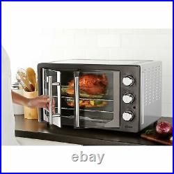 French Door Convection Toaster Oven, Countertop Oven, Metallic & Charcoal