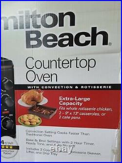 Hamilton Beach Countertop Oven with Convection & Rotisserie, 31101D FREE SHIPP