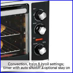Hamilton Beach Countertop Toaster Oven Convection Bake Broil Rotisserie Black