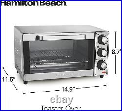 Hamilton Beach Countertop Toaster Oven & Pizza Maker Large 4-Slice Capacity