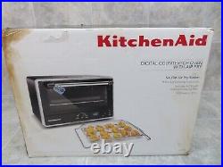 KitchenAid Digital Countertop Oven Air Fry Black Matte No flip Basket KCO124BM