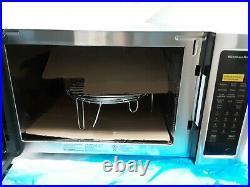 KitchenAid Stainless Steel Countertop Microwave Oven KMCC5015GSS 1.5 open box