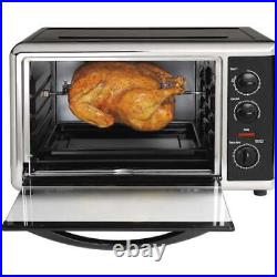 Large Capacity Counter Chrome Top Oven Convection Kitchen Appliances Black 2022