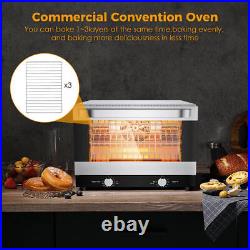 Large Commercial Bake Toaster Countertop Convection Oven 21L Stainless Steel US