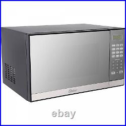 Mirror Finish Microwave Oven With Removable Grill Stainless Steel 1.3 CU. Ft