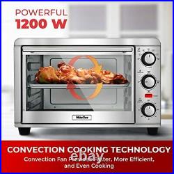 Mueller AeroHeat Convection Toaster Oven, 8 Slice, Broil, Toast, Bake