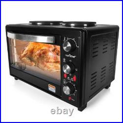 Multifunction Kitchen Oven, Countertop Rotisserie Cooker with Dual Hot Plates