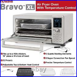 NUWAVE Bravo Air Fryer Toaster Smart Oven, 12-in-1 Countertop Convection, 30-QT