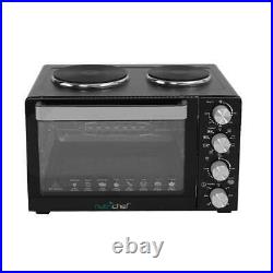 NutriChef PKRTO28 Kitchen Countertop Convection Oven Cooker with Warming Plates