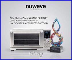 Nuwave Bravo Air Fryer Toaster Smart Oven 12-in-1 Countertop Convection 30-QT