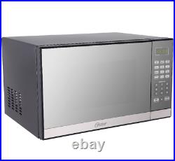 Oster 1.3 Cu. Ft Stainless Steel Mirror Microwave Oven With Grill 1000W Portable