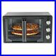 Oster French Door Turbo Convection Toaster Oven, Metallic and Charcoal (Used)
