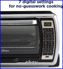 Oster Large Digital Countertop Convection Toaster Oven, Black & Stainless Steel
