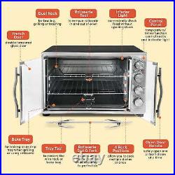 Oven With Rotisserie Convection Double Door Removable Dishwasher Safe Kitchen Tool