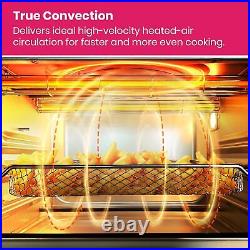 Pink Infrared Heating Air Fryer Toaster Oven, Large Countertop Convection Oven